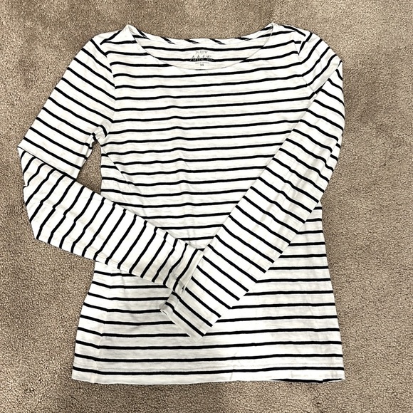 J. Crew striped long sleeve cotton top size XS - Picture 1 of 2